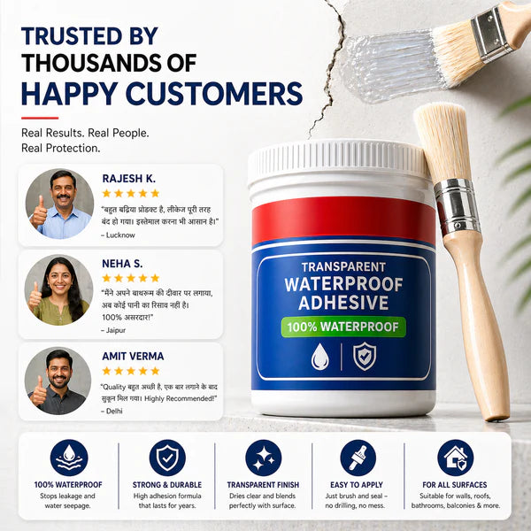 Transparent Waterproof Glue + Free Brush! 🔥 (Buy 1 Get 1 FREE) 🔥