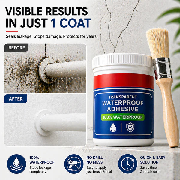 Transparent Waterproof Glue + Free Brush! 🔥 (Buy 1 Get 1 FREE) 🔥
