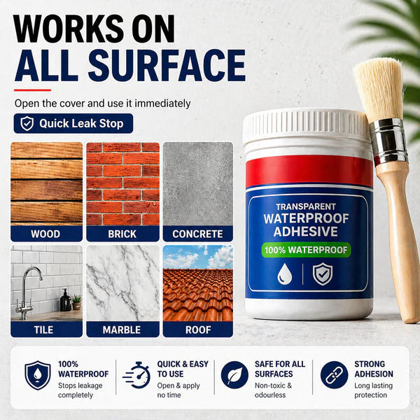 Transparent Waterproof Glue + Free Brush! 🔥 (Buy 1 Get 1 FREE) 🔥